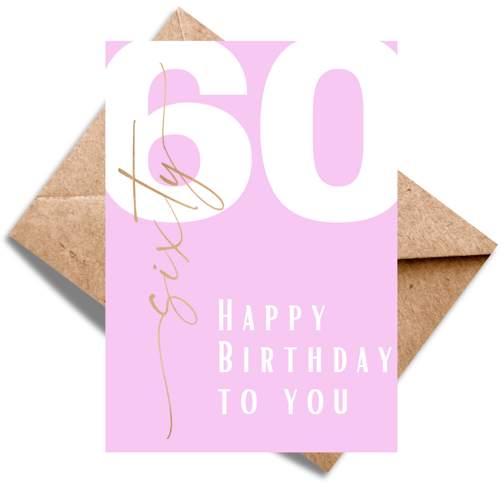 60th Birthday Pink