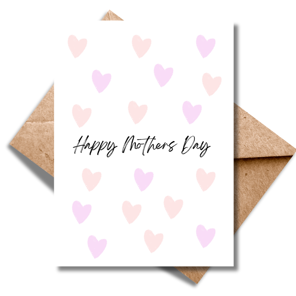 Happy Mothers Day Pastel Hearts