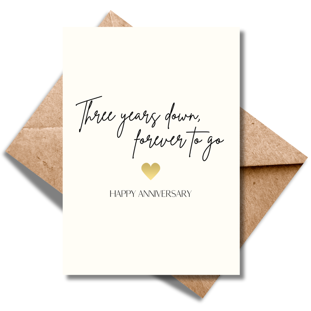 Three years down forever to go