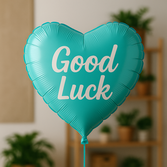 Turquoise Love Heart Foil Balloon