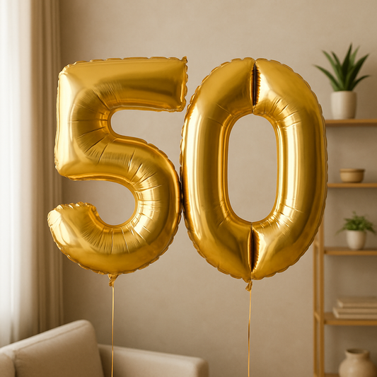 50 Birthday Foil Balloons